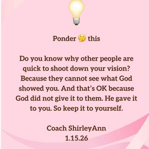 January 15, 2026 Inspiration by Coach ShirleyAnn